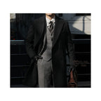 NORDENN™ British Wool Overcoat – Herringbone Lange Jas voor Heren | Winter Dubbele Rij Knopen