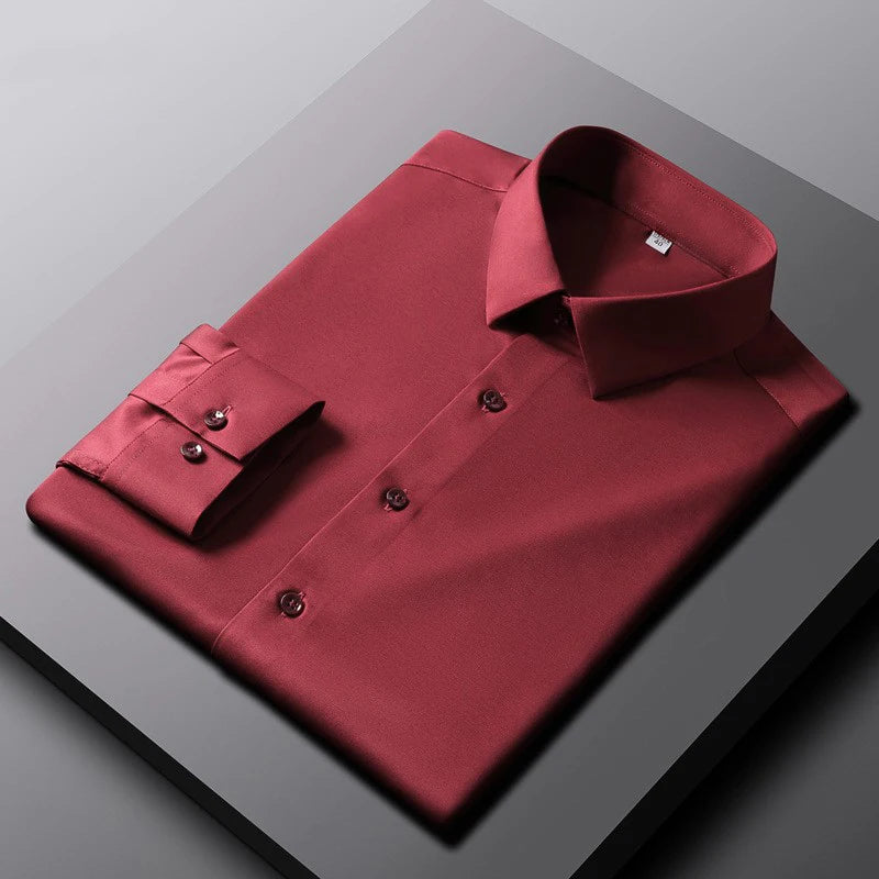 NORDENN™ IronFree Business Shirt – Strijkvrij Overhemd voor Heren | Lange Mouwen & Slim Fit