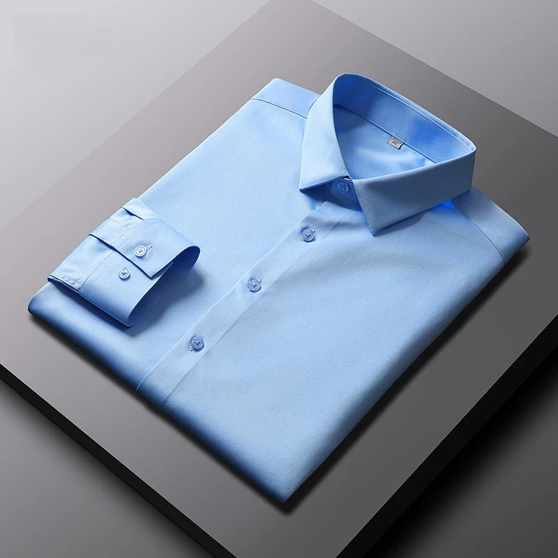 NORDENN™ IronFree Business Shirt – Strijkvrij Overhemd voor Heren | Lange Mouwen & Slim Fit