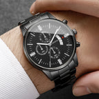 NORDENN™ ChronoLux Watch – Luxe Quartz Herenhorloge met Kalender | Zakelijk & Elegant Design