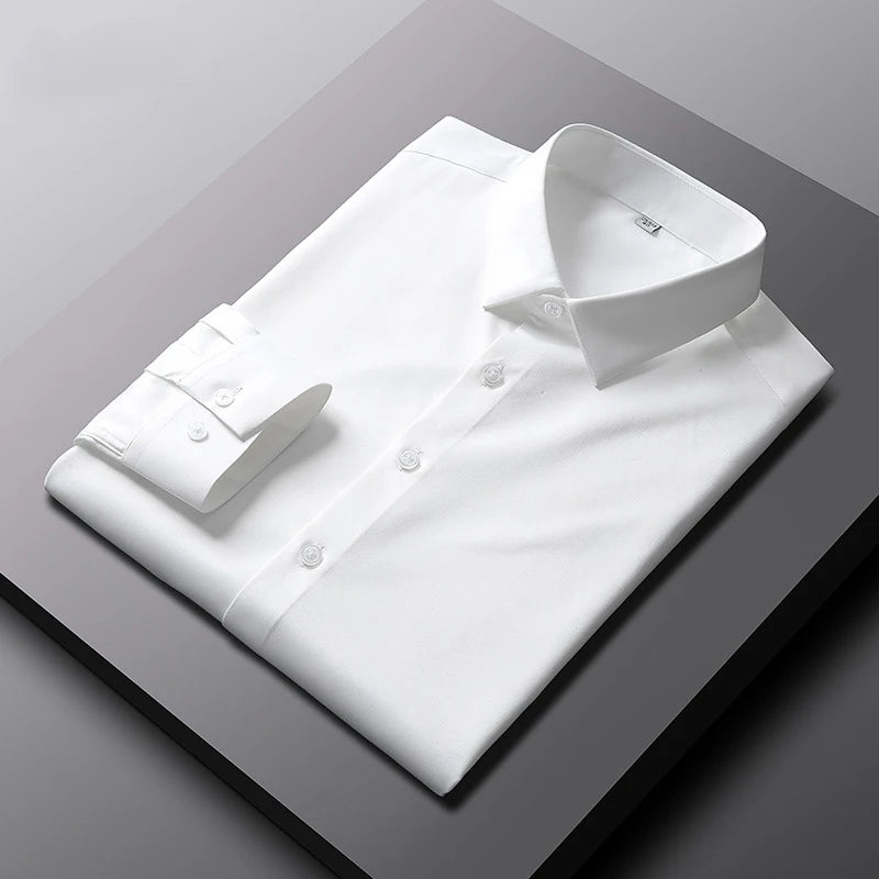 NORDENN™ IronFree Business Shirt – Strijkvrij Overhemd voor Heren | Lange Mouwen & Slim Fit