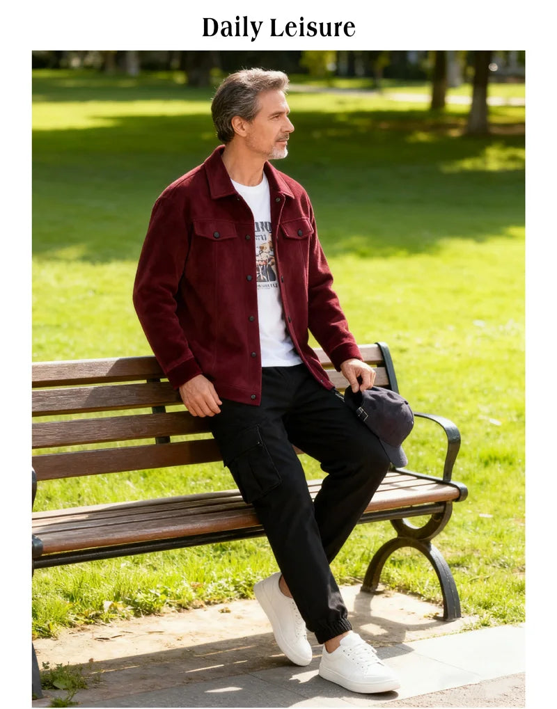 NORDENN™ Nordic Wool Jacket – Korte Winterjas voor Heren | Zakelijke Cardigan met Klassieke Look