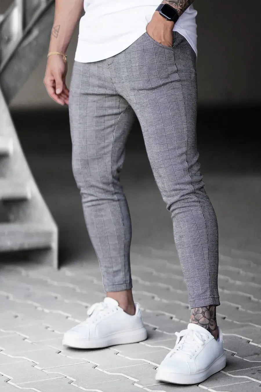 NORDENN™ PlaidFlex Pants – Geruite Slim Fit Broek voor Heren | Zakelijke Streetwear Look
